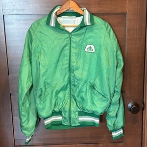 Holloway Pioneer Seed Green Jacket Size Large Vintage Farming Country